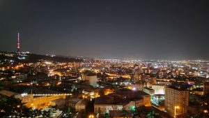 Yerevan panorama at night