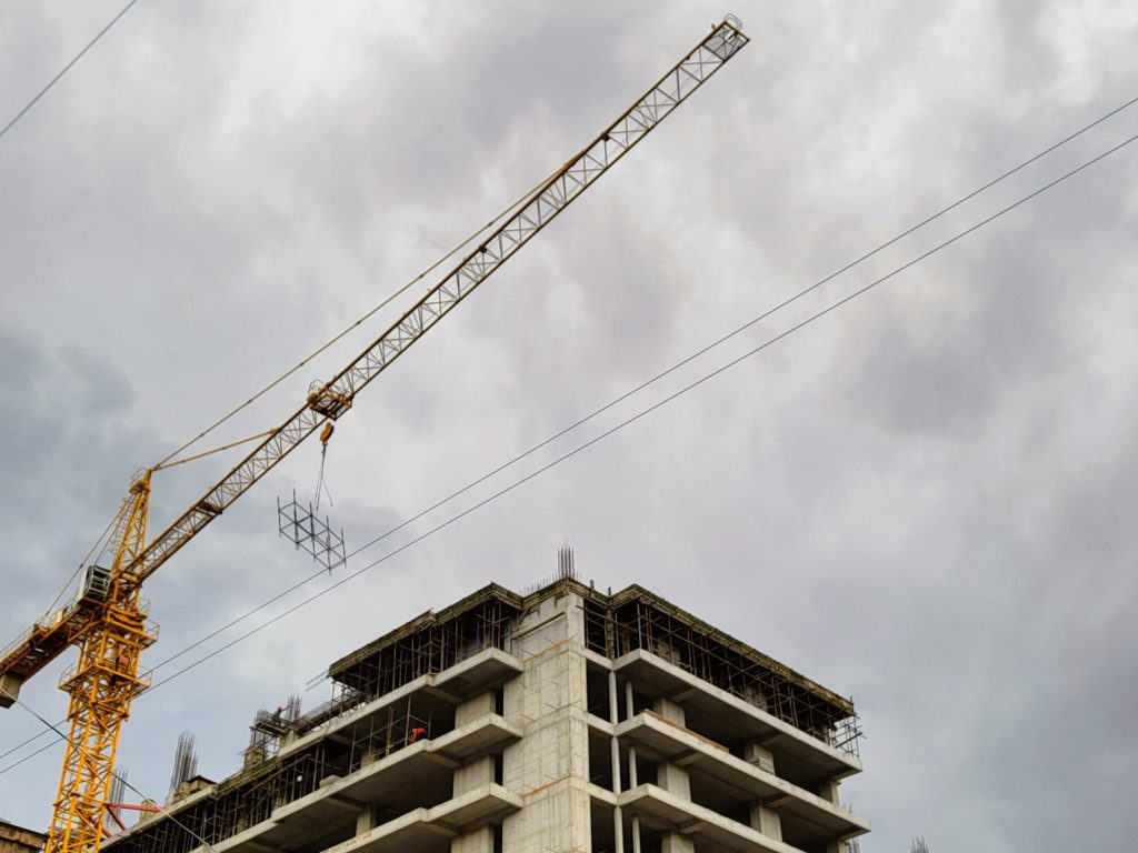 Construction of residential building in Komitas Avenue, Yerevan.