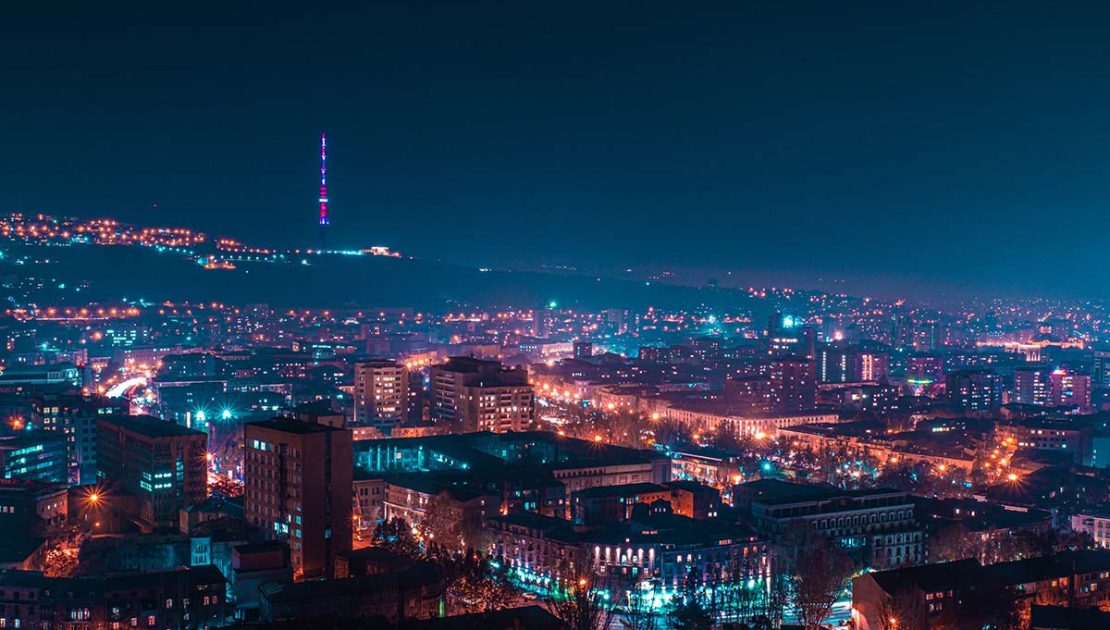 Yerevan night panorama